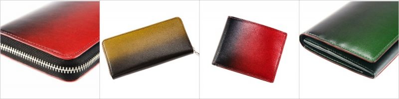 漆-URUASHI-シリーズの各カラーと各種財布