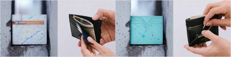 ALBERTE（アルベルテ）コンパクト二つ折り財布の外観と収納ポケット