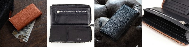 シュランケンカーフL字ジップ長財布の外装と内装